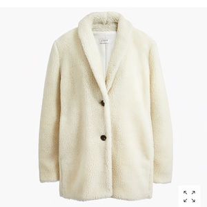 J.crew mercantile fleece coat champagne XS
